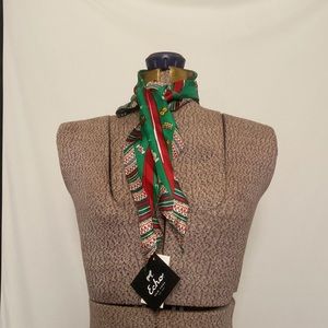 NWT Echo Diamond Silk Christmas Scarf